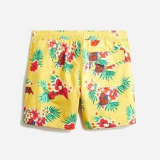J. Crew Men's 6" Stretch Swim Trunk Hawaiian Floral Yellow - 70 NWT