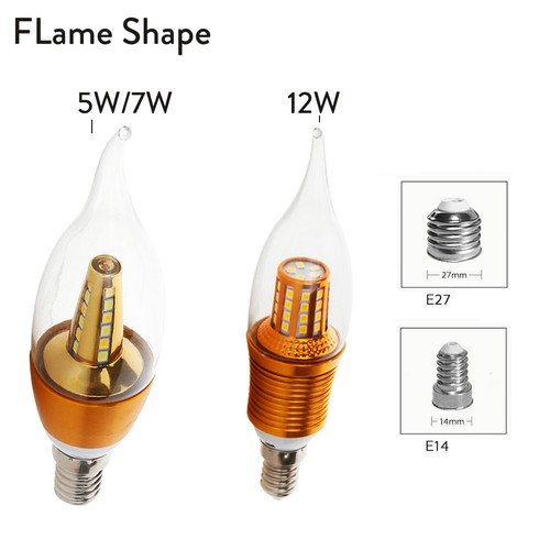 1X 10X 220V E27 ES E14 Led Candle Light Bulbs 7w White Lamps Shape 240v Cold - Picture 3 of 16