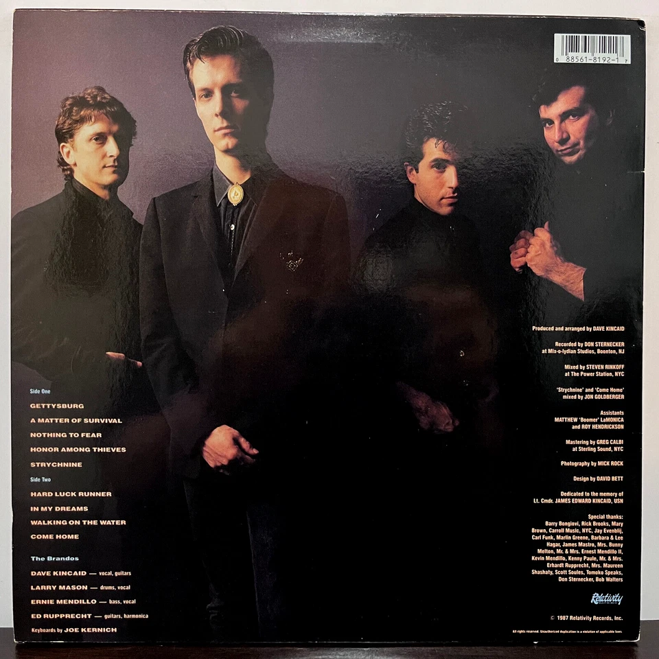 THE BRANDOS - Honor Among Thieves (1987) - 12" Vinyl Record LP - EX - Image 2 of 3