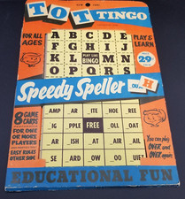 Vintage Rare Tot Tingo Speedy Speller Play Learn Game For All Ages 1958-New