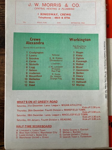 Workington HOME AWAY programmes League & Cup 1960s 1970s 1980s 1990s FREE POST - Picture 120 of 229