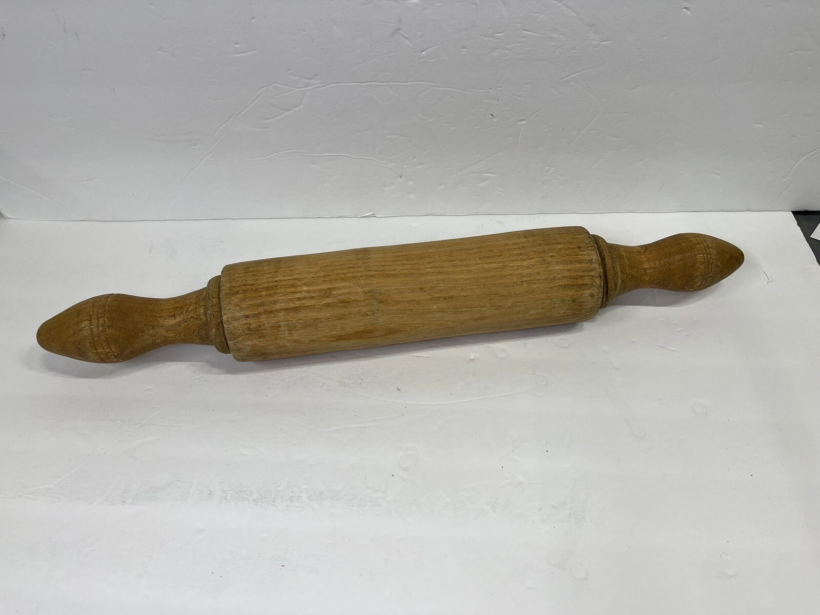 Vintage Large Wood Rolling Pin Hand Carved 21” Long Primitive Farmhouse Decor