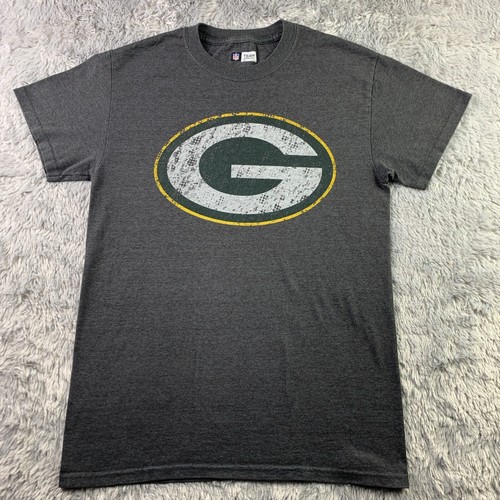 Green Bay Packers Shirt Mens Small Gray Short Sleeve Crew Neck NFL Football Tee - Picture 2 of 9