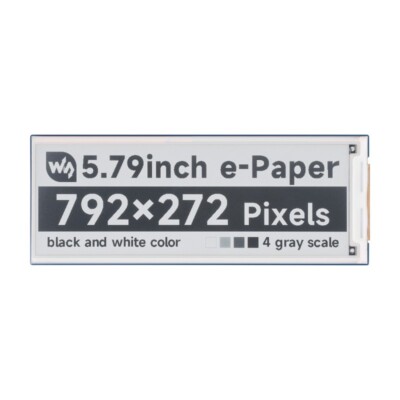 5.79inch e-Paper Module 792x272 E-ink Display HAT Black White SPI Interface