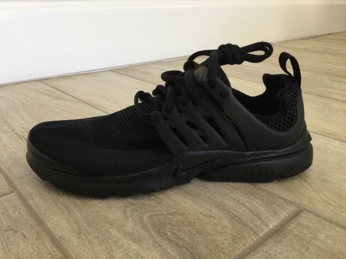 Nike Air Presto GS Triple Black Running Shoes 833875 003 Kids