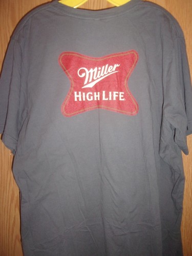BEER MILLER HIGH LIFE brown 2XL t shirt - Picture 2 of 3