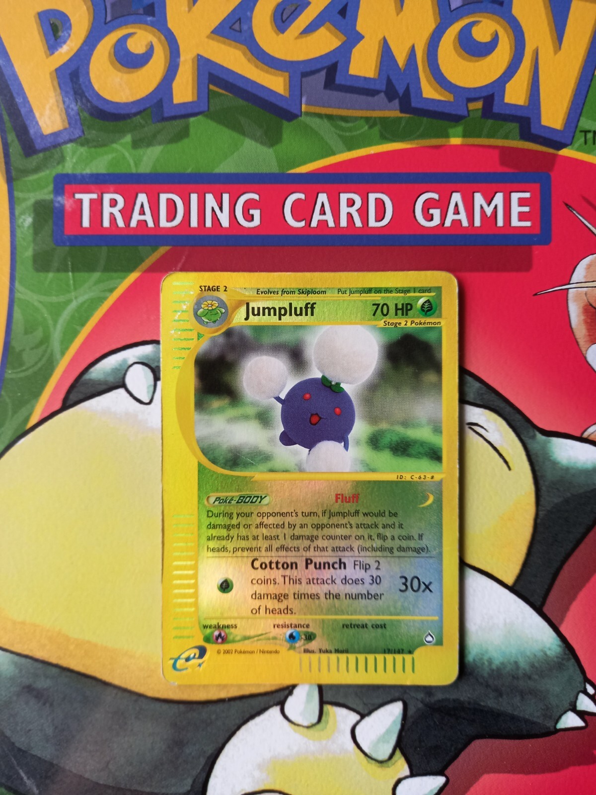 Jumpluff 17/147 Aquapolis Reverse Holo Rare Pokemon Card - LP