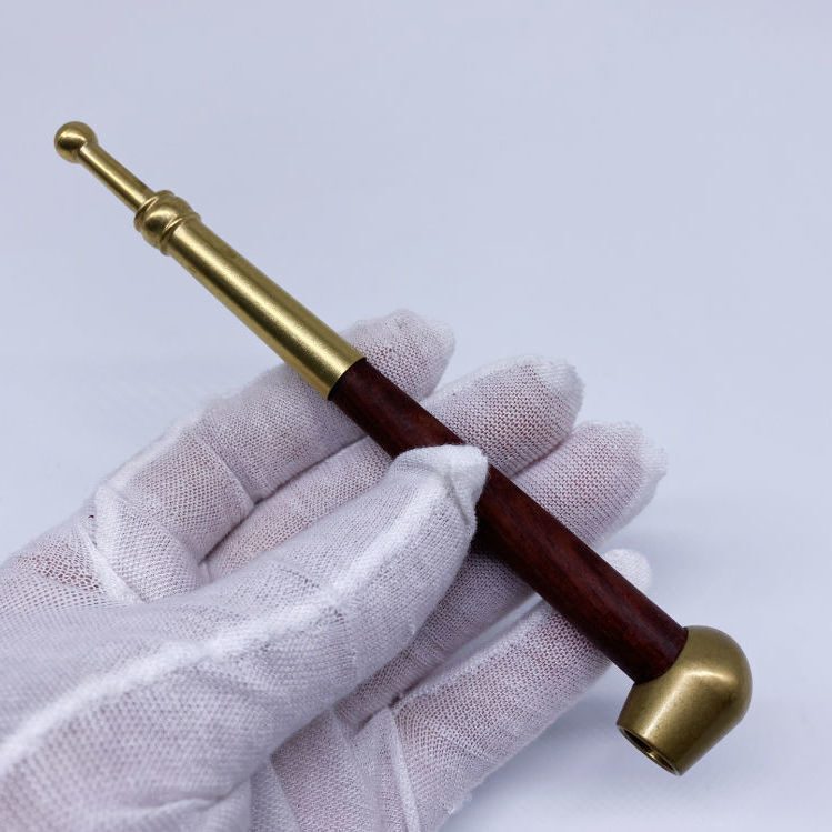 tobacco pole Copper Handmade Tobacco Pouch Pots Brass Mahogany Dry Tobacco Pole Tobacco  Pots