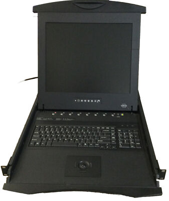 Austin Hughes Cyberview KVM 8 Port PS/2 17'' LCD 1U N117-801b Trackball
