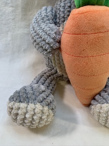 Patchwork Pet 19” Easter Bunny w/ Detachable Carrot Crinkle Squeaky Pet Toy NWOT - Picture 5 of 12