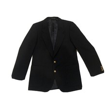 Daniel Hechter Paris Men's 40R Black Gold Button Classic Blazer Sport Coat Wool