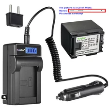 Kastar BP-819 Battery LCD AC Charger for Canon VIXIA HF M31 HFM31, HF M32 HFM32