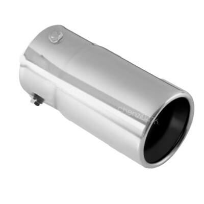 Car Muffler Tip Exhaust Pipe, Stainless Steel Chrome Effect, Fit 1.5-2.7 inch