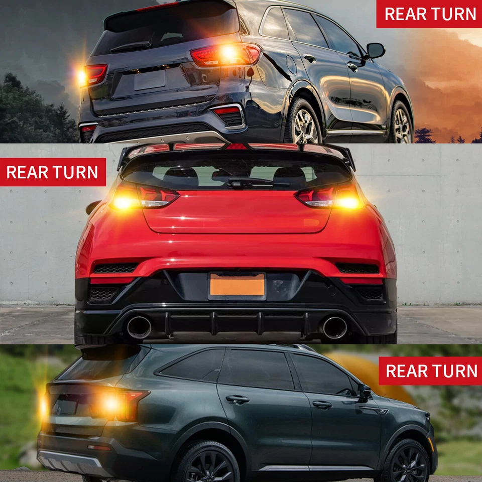 LASFIT CANBUS NO Hyper Flash 1156 BA15S 7506 1156A LED Amber Turn Signal Lights - Image 2 of 4