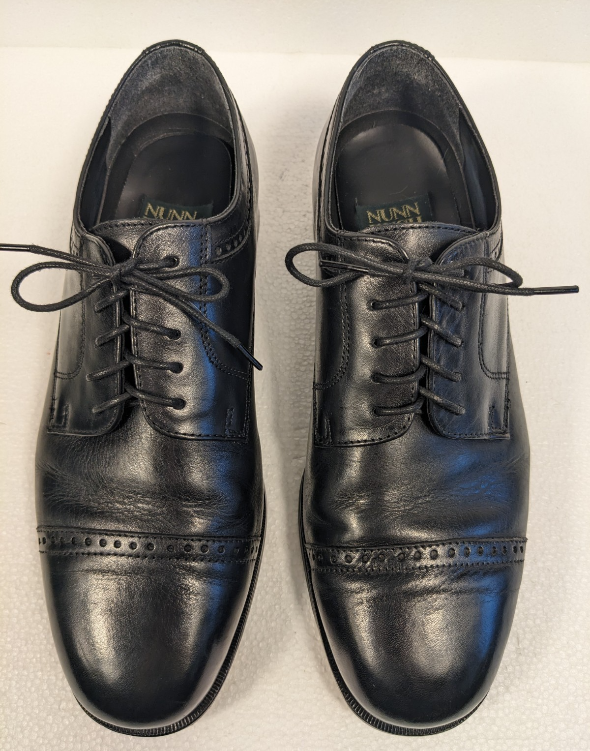 SAOLA Scarpe eleganti Nunn Bush da uomo nere Oxford in pelle stringate taglia 9M