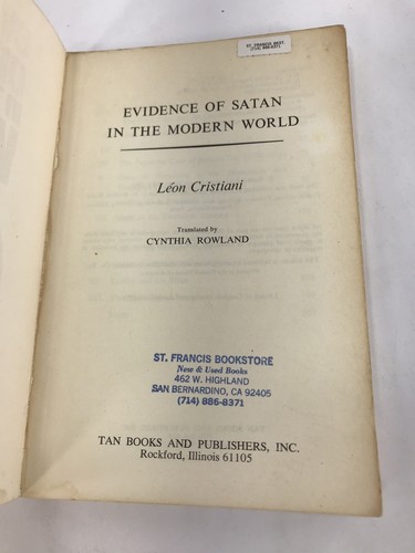 Evidence of Satan in the Modern World Leon Cristiani Cure d'Arrs Lourdes PB Poor - Picture 8 of 11