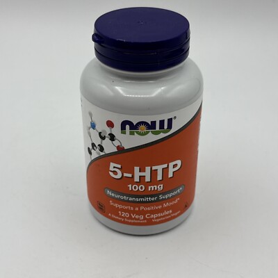 NOW Foods 5-HTP, 100 mg, 120 Veg Capsules - Neurotransmitter & Mood Support