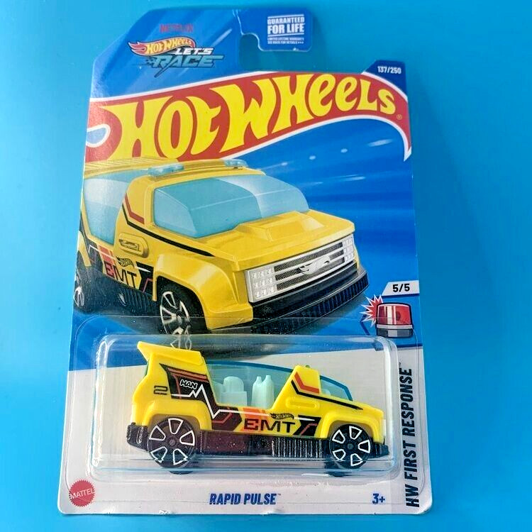 HOT WHEELS 2025 RAPID PULSE YELLOW 137/250 HYY76 LET'S RACE NETFLIX SERIES