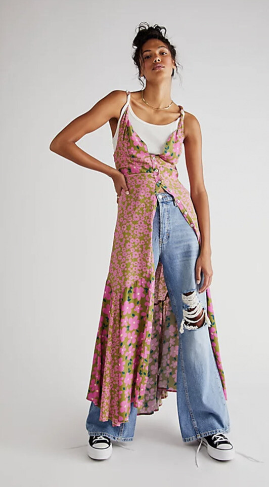 free people pink flower dress Free People Women's Under The Moonlight Maxi Dress - Pink