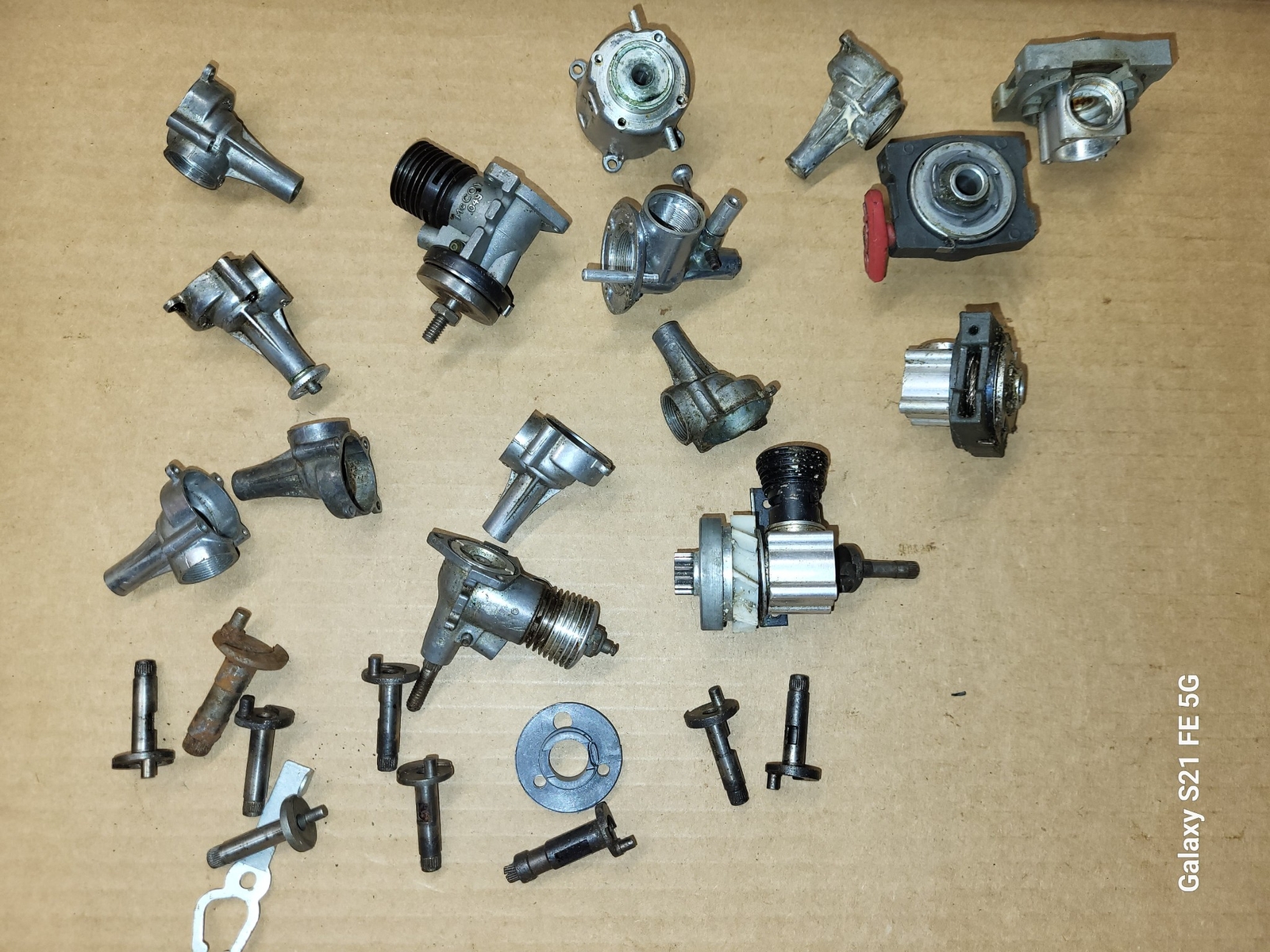 Vintage Cox Tether Car & Airplane Engine Parts Lot - 14 Pieces