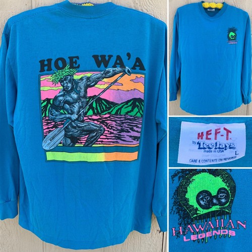 Neon Graphics T-Shirt Long Sleeve 1980s 