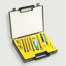 Noga NG9400 Gold 20 Pc. Machinist Deburring Kit with Handle, Holders & Blades