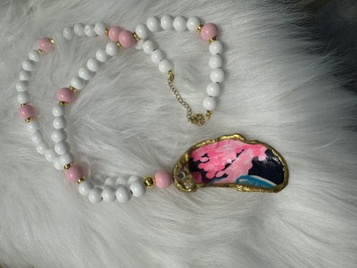 Handcrafted Oyster Shell Necklace Lilly Inspired