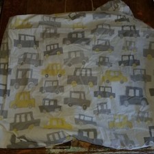 Pottery Barn Kids "Gray/Yellow Cars" Crib Fitted Sheet