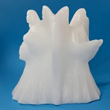 Large 6" Candle - Three Winged Angels - Ex. Condion, Unburned - FREE SHIPPING