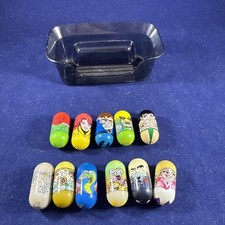 Mighty Beanz Beans Moose Assorted Lot of 11 Toys Some Marvel With Holding Bin