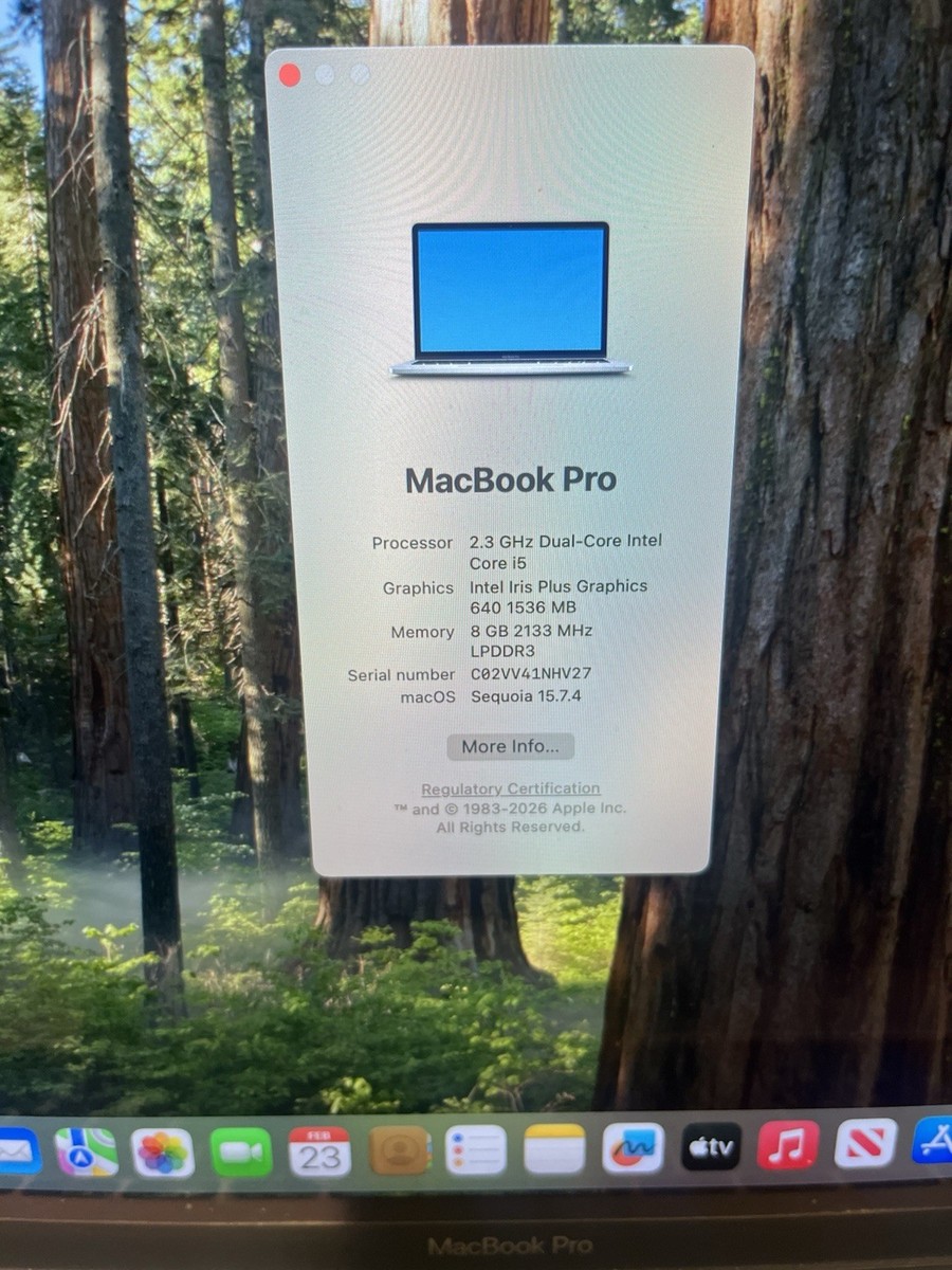Apple MacBook Pro (2017) i5-7360U 8GB RAM 128GB SSD 13.3