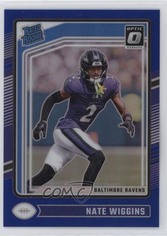 2024 Panini Donruss Optic Rated Blue Prizm /199 Nate Wiggins #281 Rookie RC