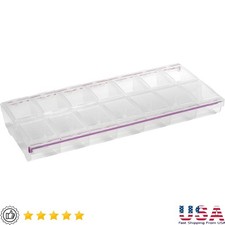 Customizable Craft Storage Organizer W/ Clear Locking Compartments  Labels New