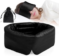 100 Mulberry Silk Sleep Mask, Comfortable Soft for Deep Sleeping, Black