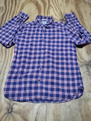 lee cooper shirt Blue Plaid Collared Button-down Longsleeve Men XXL @F5
