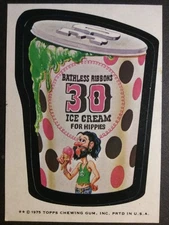 1975 TOPPS WACKY PACKAGES 13th SERIES BATHLESS RIBBONS EX-MT++