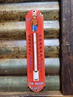 VINTAGE SMOKEY BEAR THERMOMETER PORCELAIN SIGN US FOREST SERVICE PREVENT FIRES