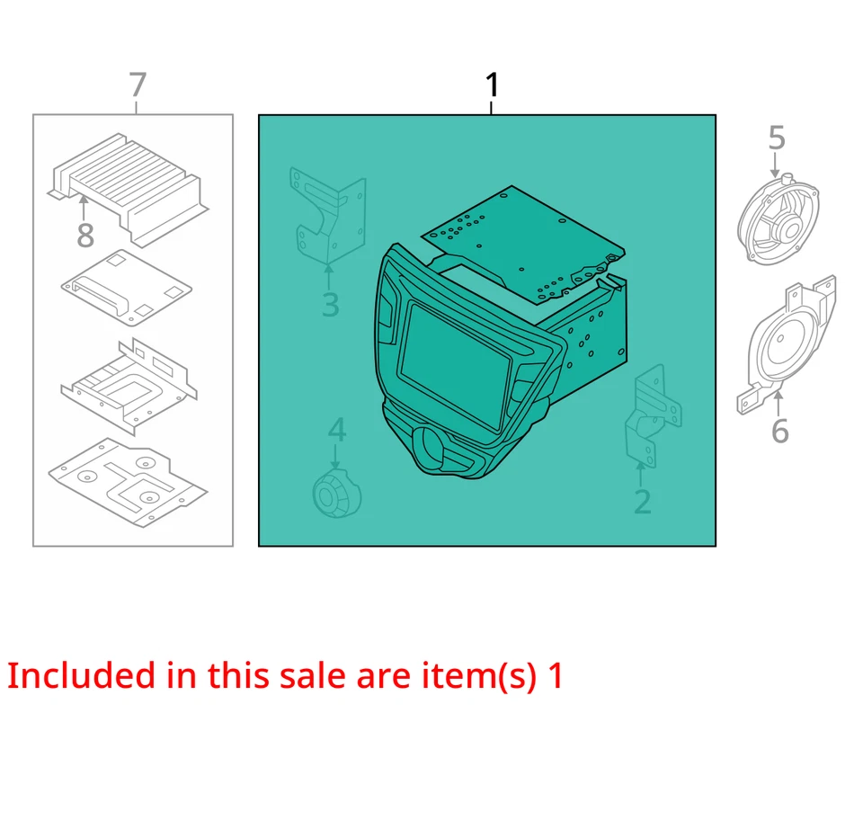 Equipo de audio radio mercado de EE. UU. receptor cupé compatible con 11-13 ELANTRA 2645200 Foto 3 de 4