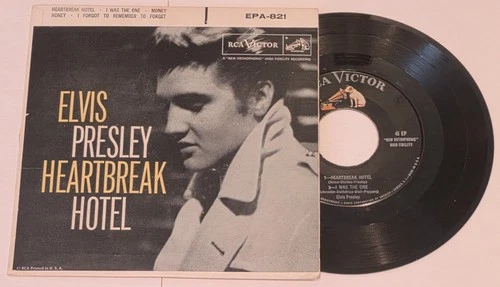Elvis Presley Heartbreak Hotel RCA Records EPA-821 45 rpm w/ picture sleeve