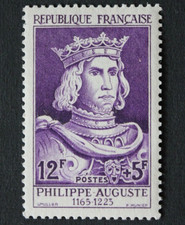 Timbre - FRANCE - Philippe AUGUSTE - Neuf** - YT 1027 - 1955