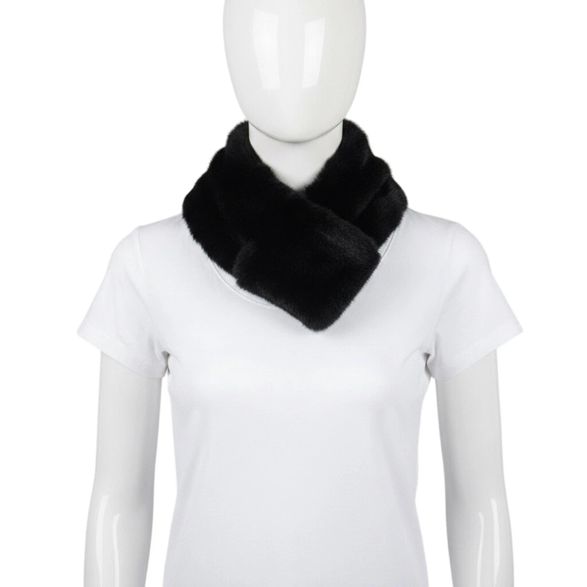 Écharpe Snood Zara En Fausse Fourrure - Couleurs Camel Et Noir, Taille Unique, Neuf Avec étiquettes