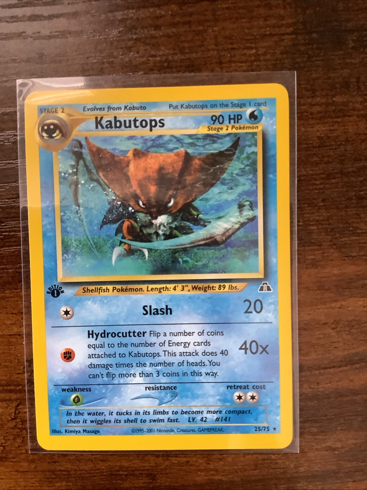 Pokémon TCG - Kabutops 25/75 NM - 1st Edition Neo Discovery - WOTC Vintage 2001
