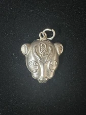 Vintage MMA Egyptian Revival Sterling Sekhmet Loiness Pendant