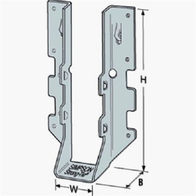 Simpson Strong Tie LUS26-2Z 2 x 6 in. Face Mount Joist Hanger- Double