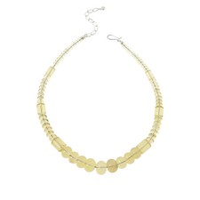 Jay King Sterling Silver Lemon Citrine Graduated Bead Necklace 18"