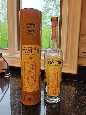 E.H. Taylor Small Batch Tube & Empty Unrinsed Bottle
