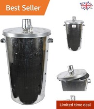 Robust 110L Cylindrical Garden Incinerator with Three-Legged Base - U.K. Quality