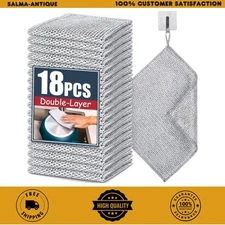 18 Pcs New Upgrade Steel Wire Dishcloth,Double-Layer Multipurpose Wire rag