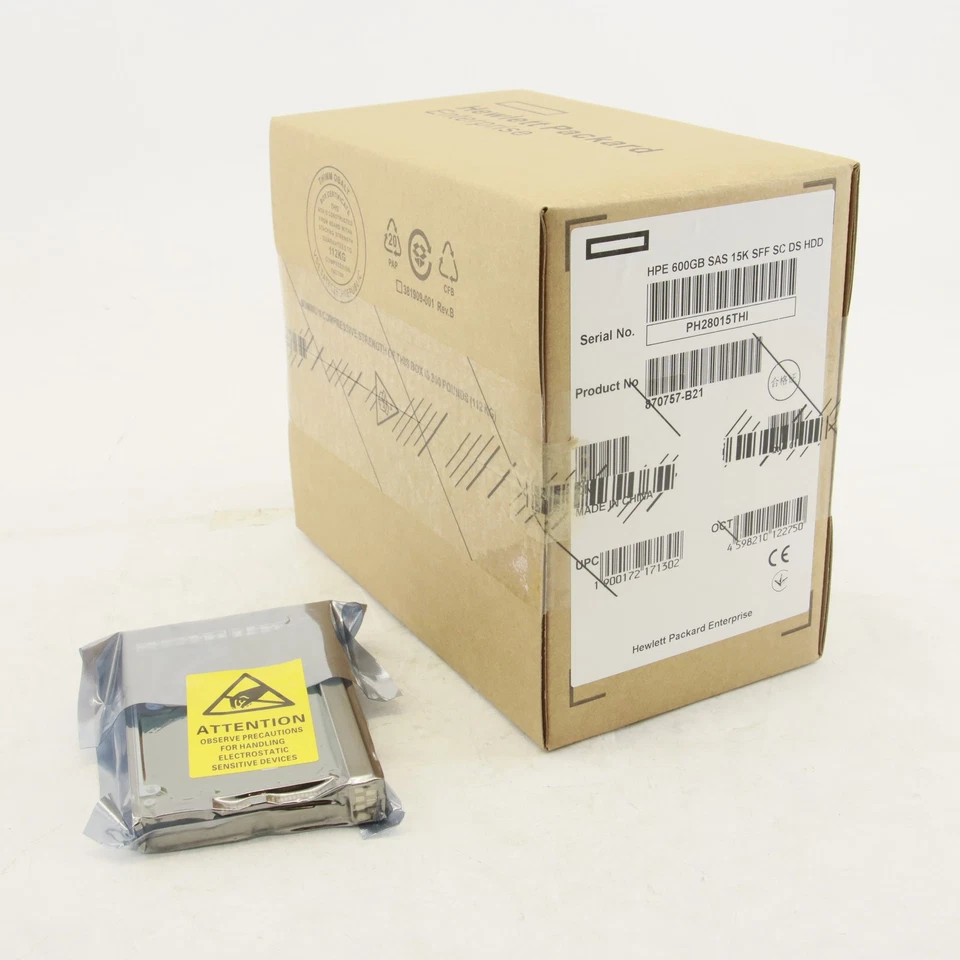 New For HPE 2.5" 600GB 12G 15K SFF SC HDD Hard Drive 867254-002 870757-B21  - Image 2 of 4