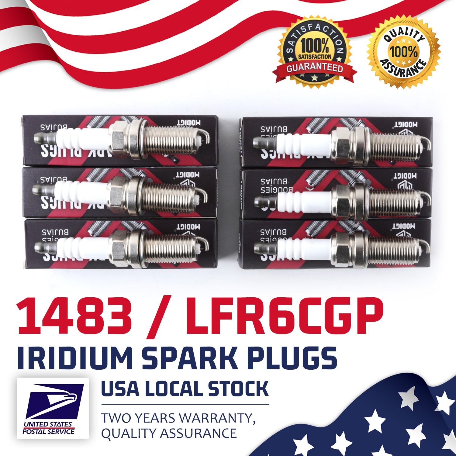 6Pcs LFR6CGP 1483 OEM Iridium Spark Plugs Fit For Toyota Avalon 4Runner Camry